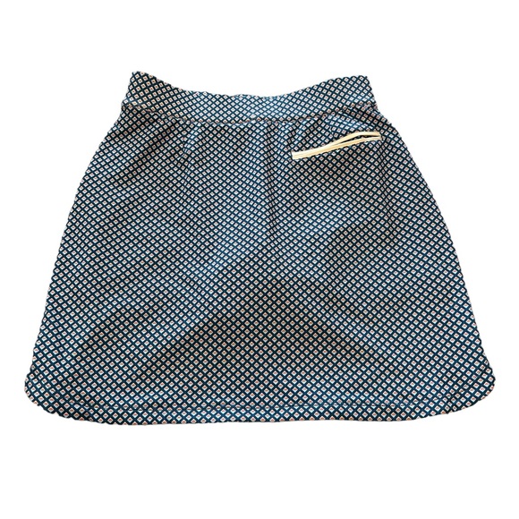 Peter Millar LF18EB15A Alice Petal Hem Print Skort, Blue Orange - Picture 3 of 5